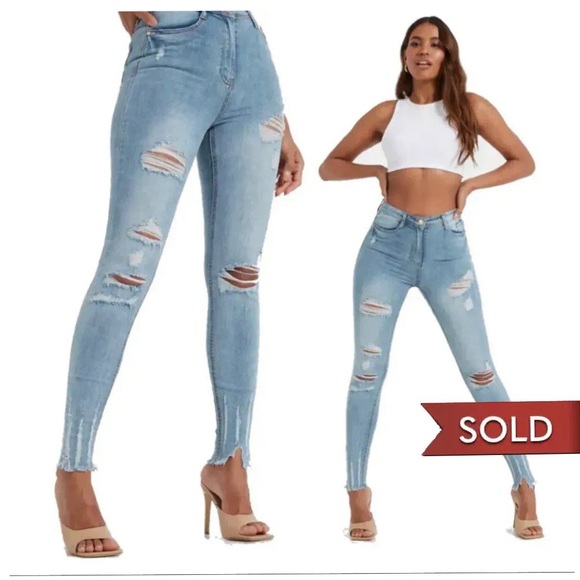 Missguided Sinner high-waist ripped skinny jeans! - Picture 2 of 15